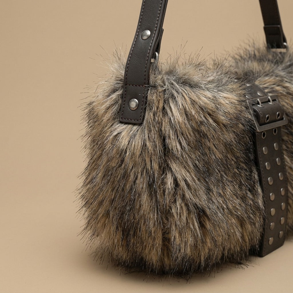 Shoulder Bag with Studded Strap
