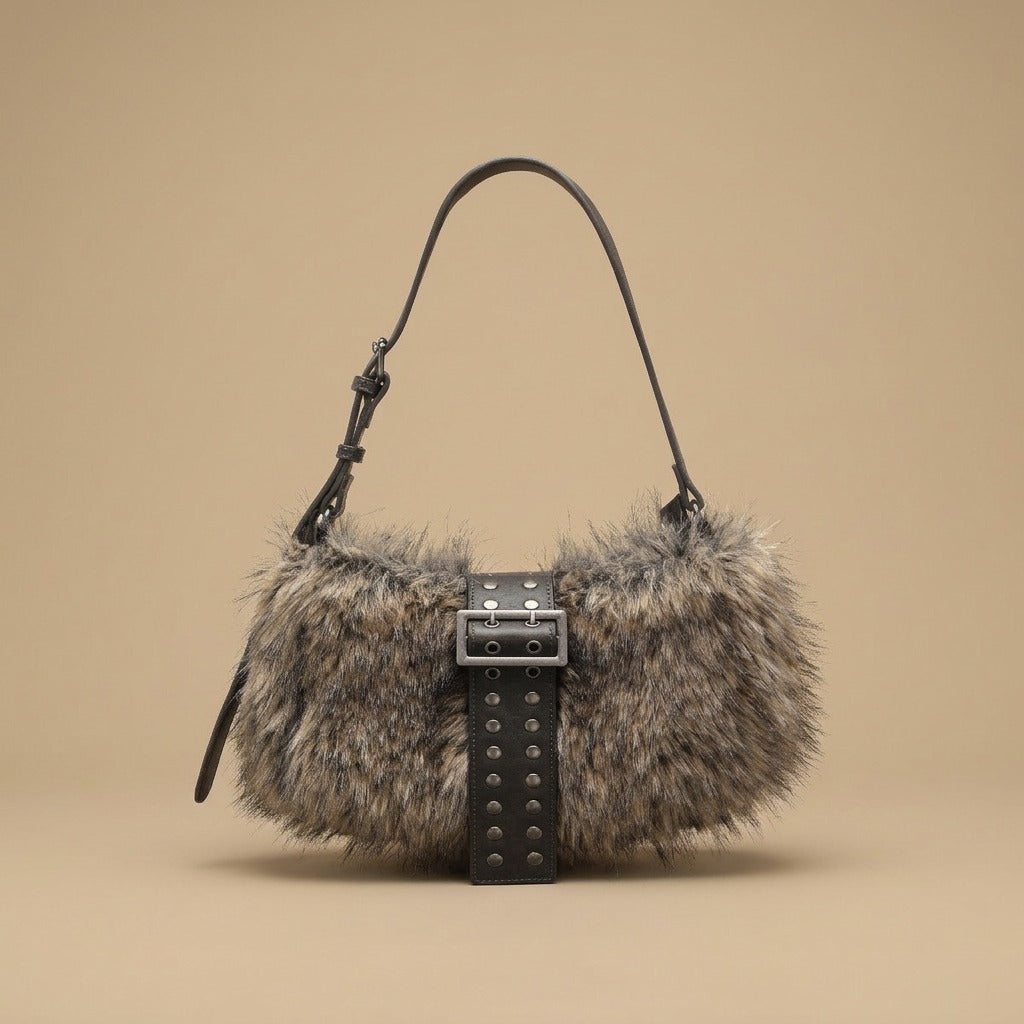 Shoulder Bag with Studded Strap