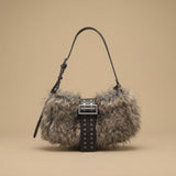 Shoulder Bag with Studded Strap