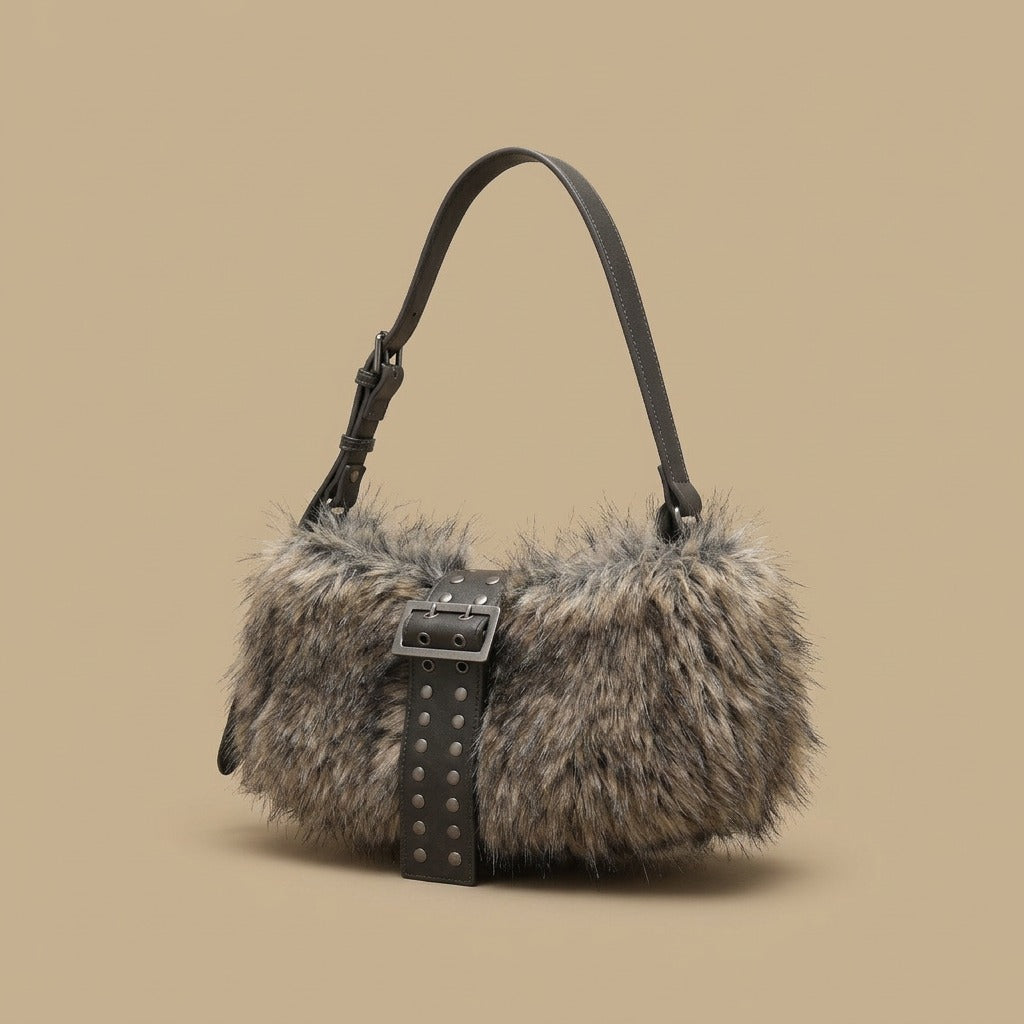 Shoulder Bag with Studded Strap