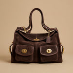 Shoulder Bag with Twin Front Pockets