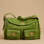 Shoulder Bag with Twin Front Pockets