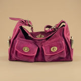 Shoulder Bag with Twin Front Pockets