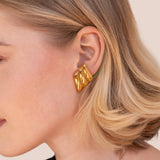 Wavy Gold Earrings