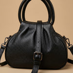 Shoulder Bag with Pleated Front