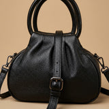 Shoulder Bag with Pleated Front