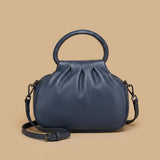 Shoulder Bag with Pleated Front