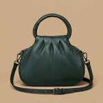 Shoulder Bag with Pleated Front