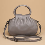 Shoulder Bag with Pleated Front