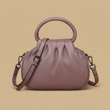 Shoulder Bag with Pleated Front