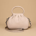 Shoulder Bag with Pleated Front
