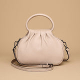 Shoulder Bag with Pleated Front