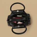 Shoulder Bag with Pleated Front