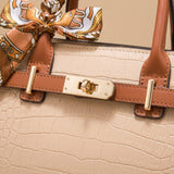 Tote Bag with Turn-Lock Detail