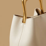Hobo Bag with Gold Handle