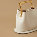 Hobo Bag with Gold Handle