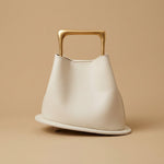 Hobo Bag with Gold Handle