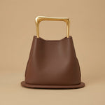 Hobo Bag with Gold Handle