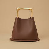 Hobo Bag with Gold Handle