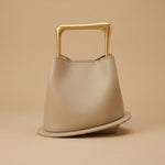 Hobo Bag with Gold Handle