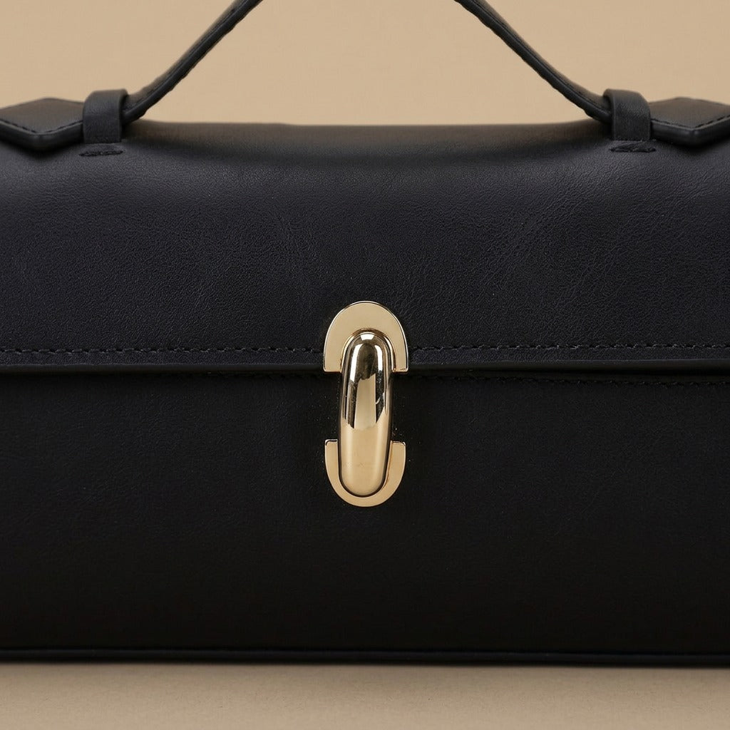 Tote Bag with Front Clasp