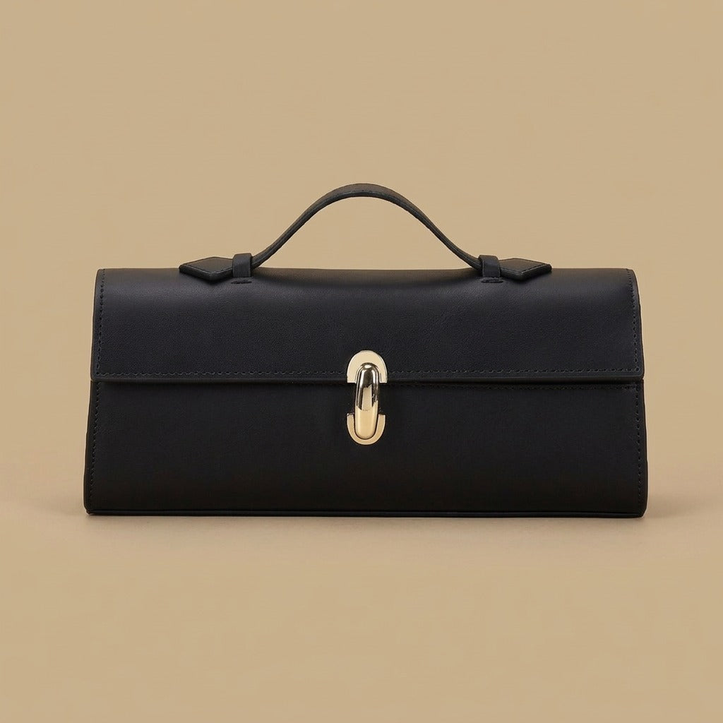 Tote Bag with Front Clasp