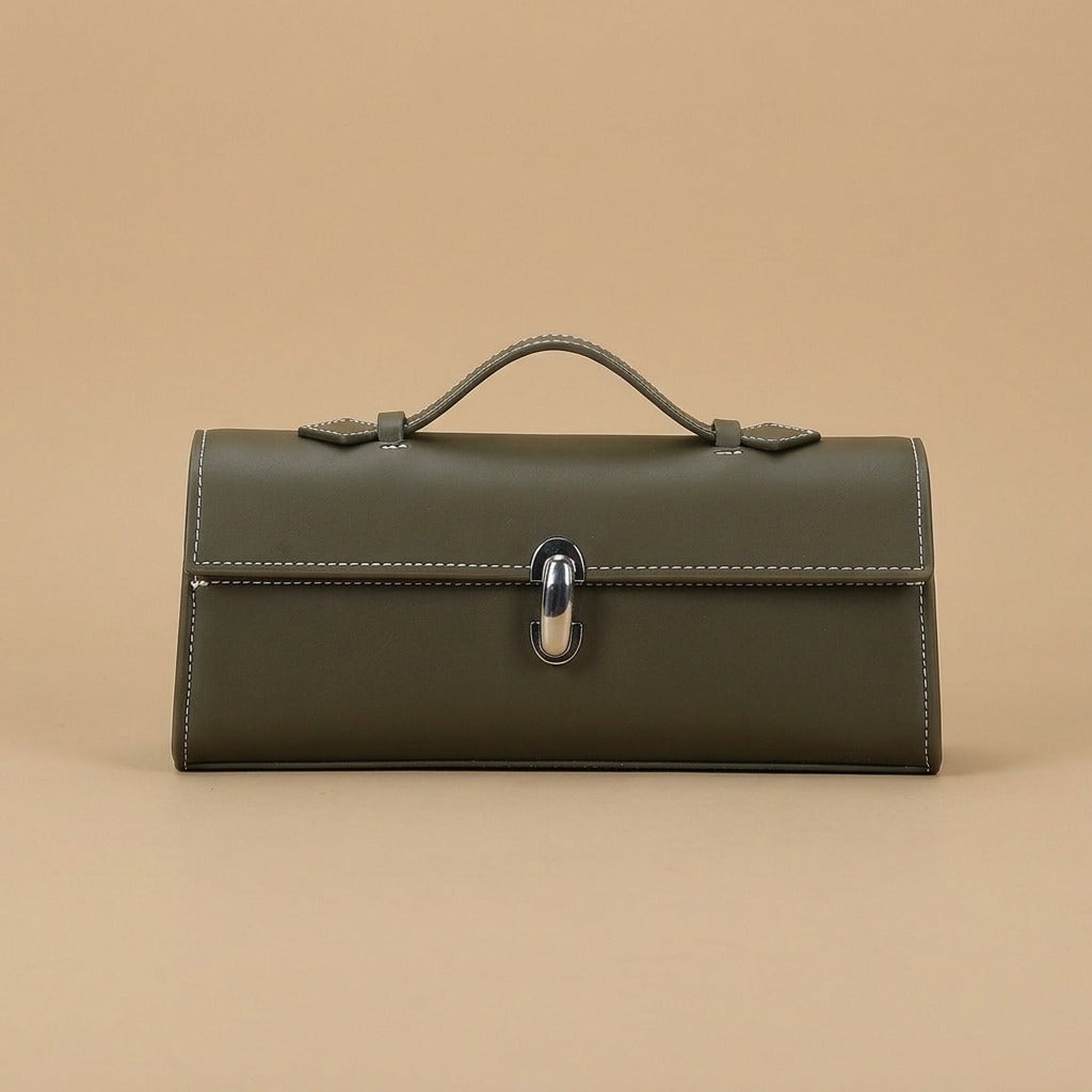 Tote Bag with Front Clasp