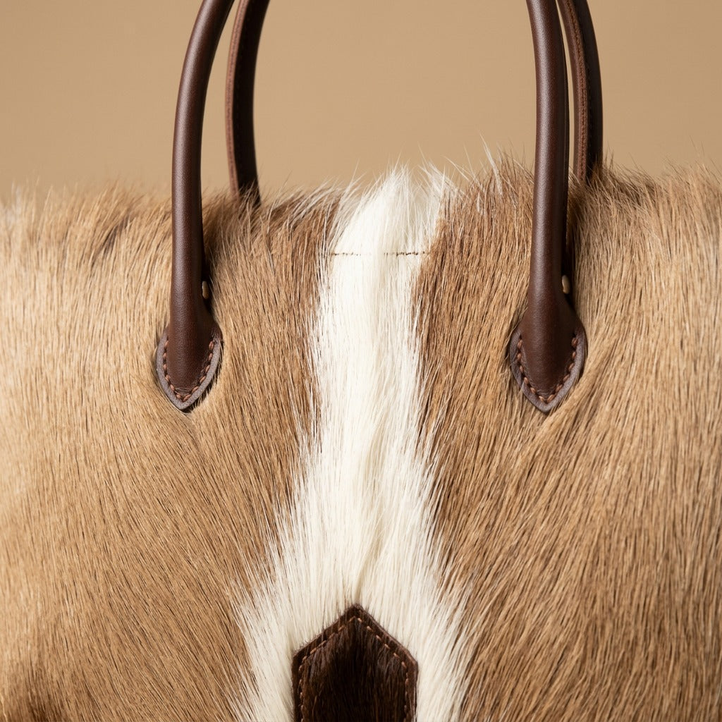 Tote Bag with Cowhide Finish