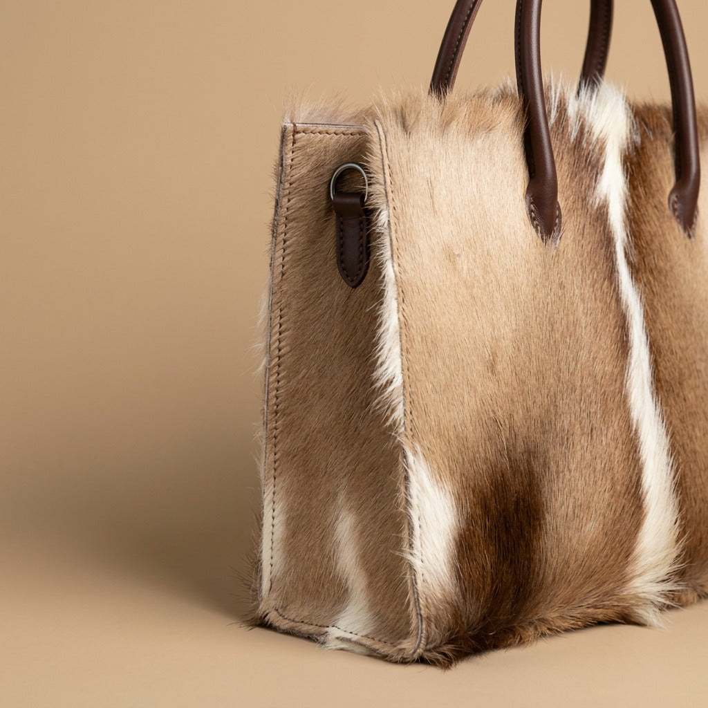 Tote Bag with Cowhide Finish
