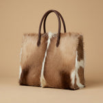Tote Bag with Cowhide Finish