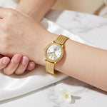 Vintage Fashion Square Quartz Watch With Rhinestones