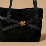 Tote Bag with Gold Buckle