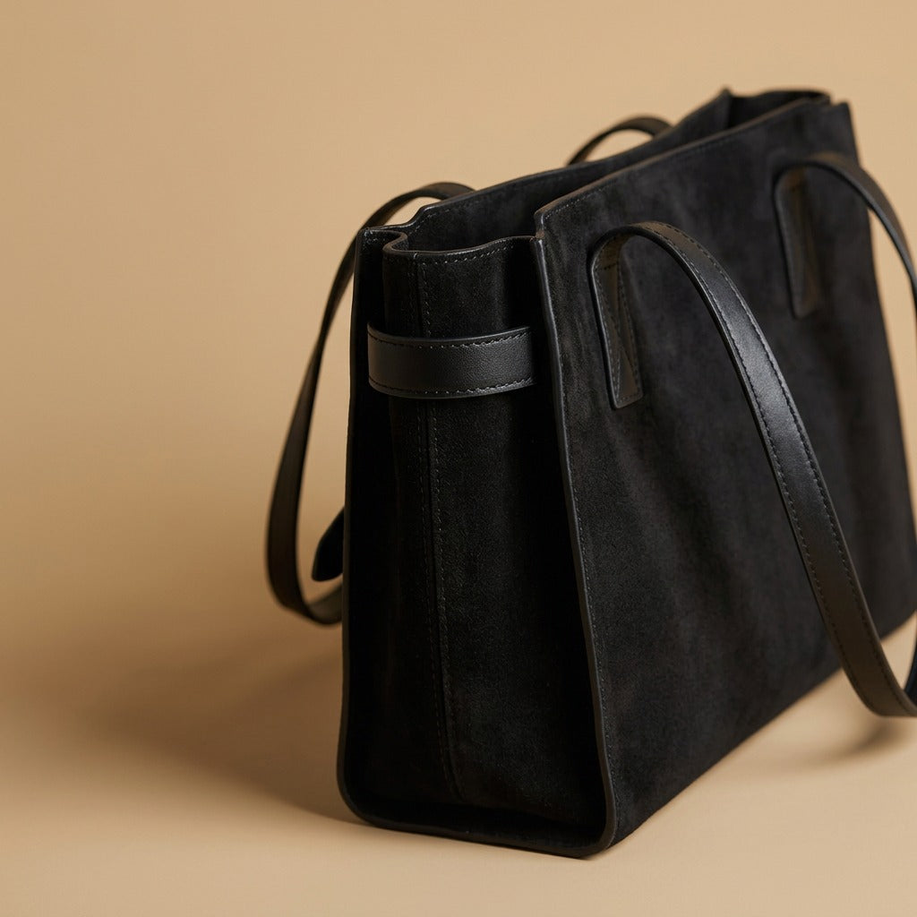 Tote Bag with Gold Buckle