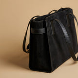 Tote Bag with Gold Buckle