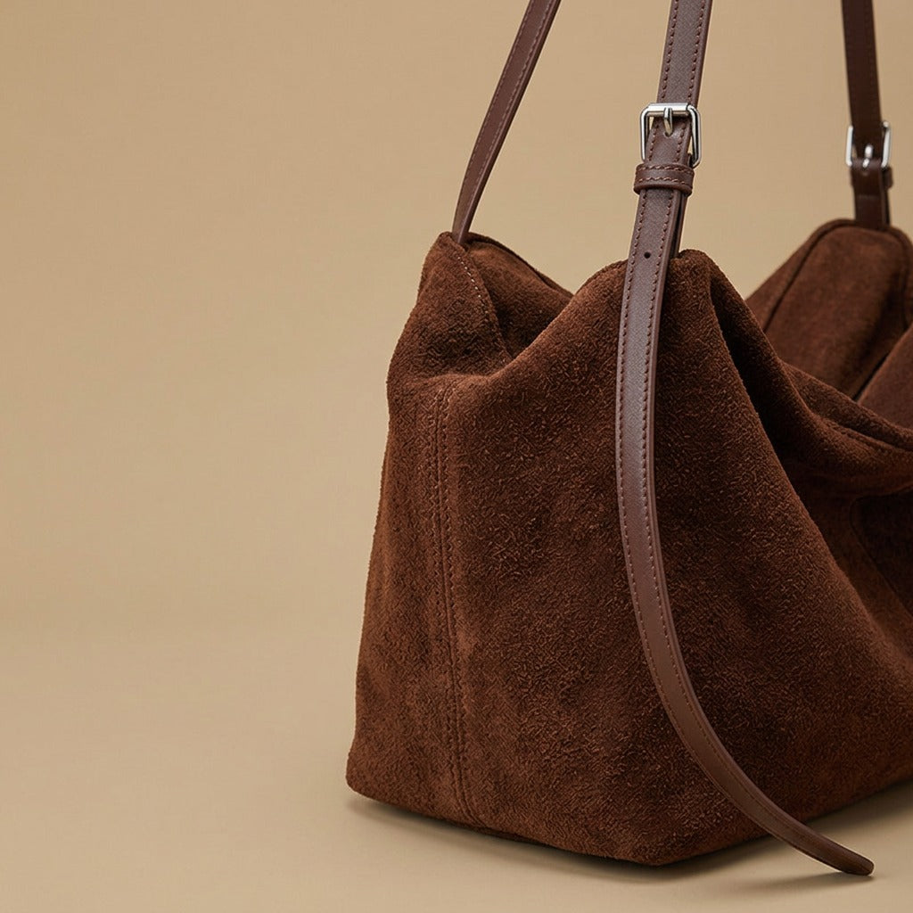 Hobo Bag with Buckled Straps