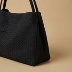 Shoulder Bag with Woven Finish