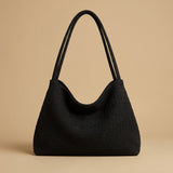 Shoulder Bag with Woven Finish