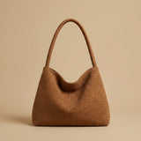 Shoulder Bag with Woven Finish