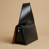 Shoulder Bag with Sculptural Strap