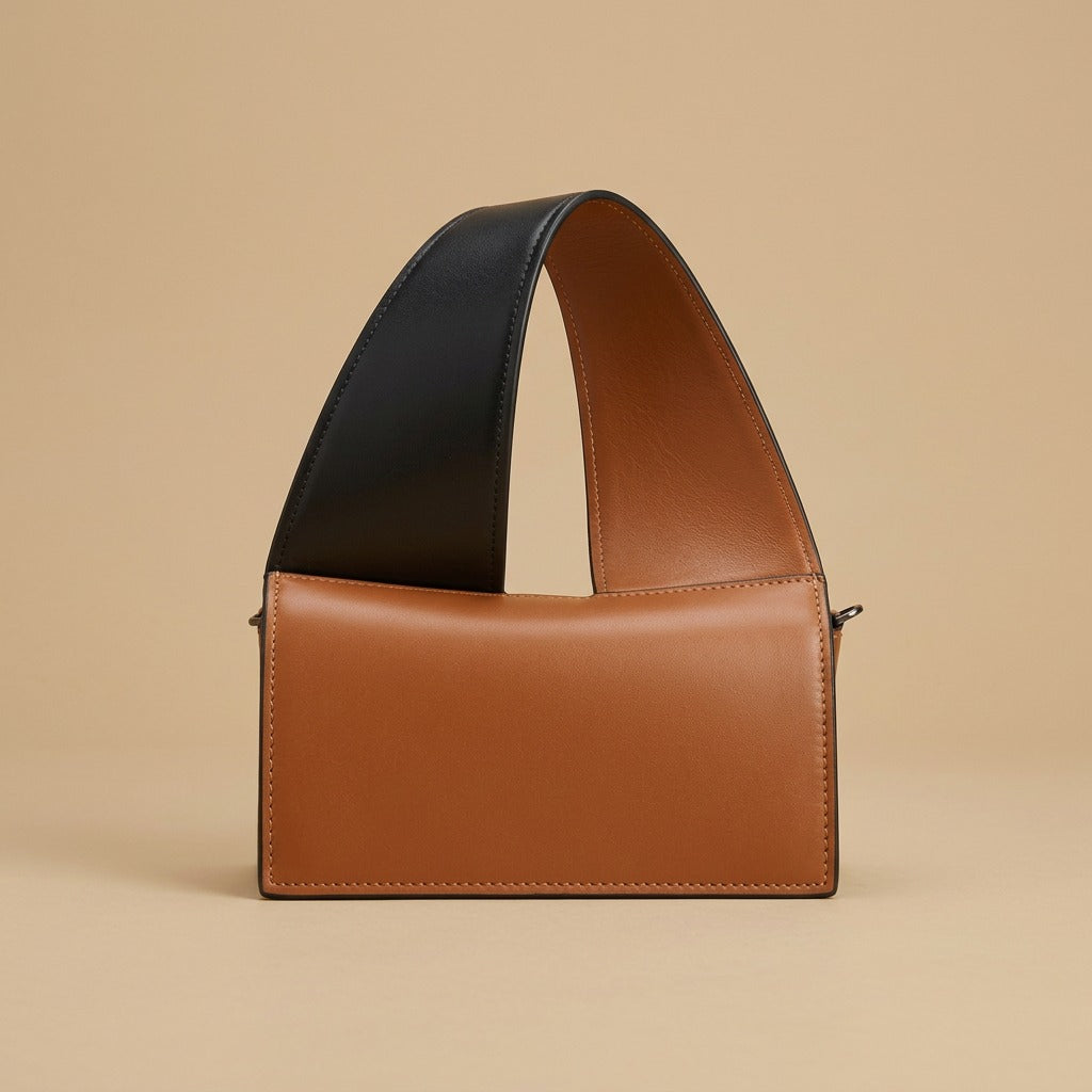 Shoulder Bag with Sculptural Strap