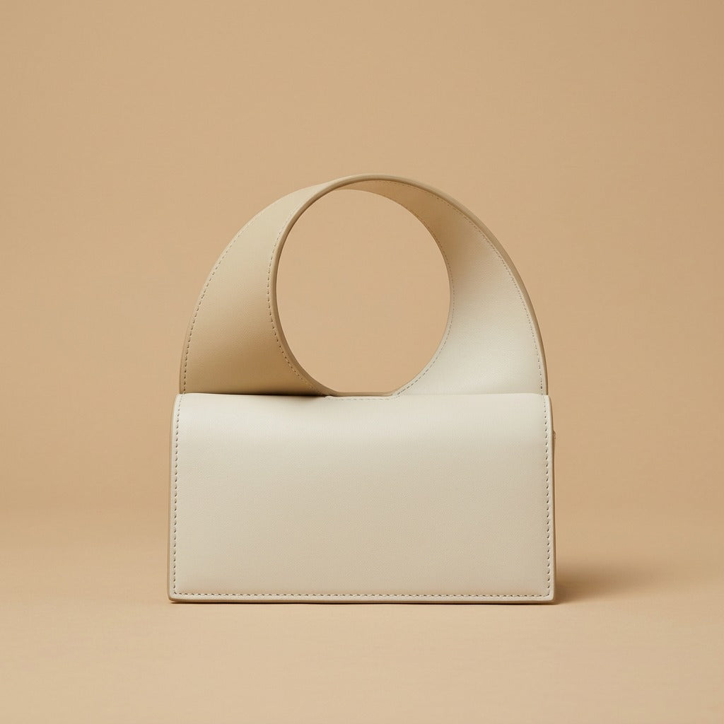 Shoulder Bag with Sculptural Strap