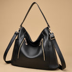 Hobo Bag with Double Zip Pockets