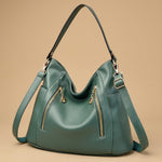 Hobo Bag with Double Zip Pockets