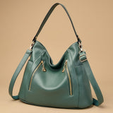 Hobo Bag with Double Zip Pockets