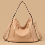 Hobo Bag with Double Zip Pockets