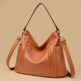 Hobo Bag with Double Zip Pockets